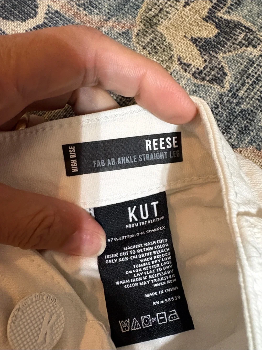 Kut from the Kloth White Slim Straight Women’s Jeans - Picture 6 of 6